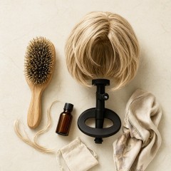 Wig care brush, wig stand and accessories