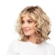 Women's Golden Midpart Short Curly Perm Wig Top Hat