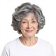 Silver Grey Mixed Short Curly Wig for Middle-Aged and Elderly Women | Voluminous Style