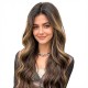 Gradient Dark Brown | Center Part Lace Wig | Long Wavy Hair | Trendy Women's Wig