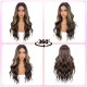 Gradient Dark Brown | Center Part Lace Wig | Long Wavy Hair | Trendy Women's Wig