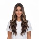Gradient Dark Brown | Center Part Lace Wig | Long Wavy Hair | Trendy Women's Wig