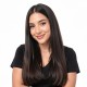 Women's Real Hair Expression Top Patch - Natural Invisible Density Boost & Gray Coverage Cap Extensions with Adhesive