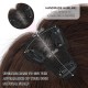 Hand-knitted Human Hair Top Piece for Hair Loss Coverage, Gray Hair Concealment, and Increased Volume for Women.