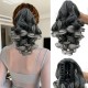 10-inch Short Mixed-Color Claw Clip Ponytail Hair Extensions with Fashion Braids