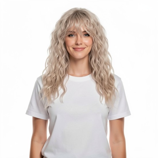 Long Wavy Wig | Gray/Black/Brown - Multiple Colors Available | Curly Hair Style
