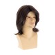 New Hot-Selling Men's Brown Medium-Length Layered Synthetic Fiber Hairpiece