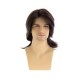 New Hot-Selling Men's Brown Medium-Length Layered Synthetic Fiber Hairpiece