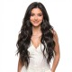 Lace Hairnet Wig Cap | Black Middle-Parted Long Wavy Curly Hair | Synthetic Product