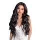 Lace Hairnet Wig Cap | Black Middle-Parted Long Wavy Curly Hair | Synthetic Product