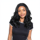 Women's Black Long Curly Ice Silk Headband | Minimalist Elegant Yaki Wig Cap