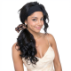 Women's Black Long Curly Ice Silk Headband | Minimalist Elegant Yaki Wig Cap