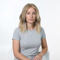 Light Gold Gradient Wavy Wig | Medium Length Thick Hair Full Wig for Women