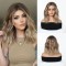 Light Gold Ombre Medium Wave Wig | Natural, Viscous and Breathable | Trendy Daily Wear Full Headpiece