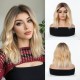 Light Gold Ombre Medium Wave Wig | Natural, Viscous and Breathable | Trendy Daily Wear Full Headpiece