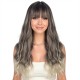 Wavy Long Hair with Bangs | Natural Full Head Wig