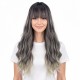 Wavy Long Hair with Bangs | Natural Full Head Wig