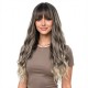 Wavy Long Hair with Bangs | Natural Full Head Wig