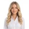 Women's Long Hair Gradient Blonde Full Wig with Middle Part, Natural Look, Synthetic Fiber