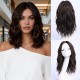 Full Wig Synthetic Long Curly Hair with Gradient Golden Color, Natural Middle Part Bangs for Women