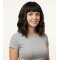 Women's Short Water Wave Wig with Bangs Synthetic Hairpiece