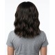 Women's Short Water Wave Wig with Bangs Synthetic Hairpiece