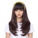 Women's Layered Long Straight Hair | High-Temperature Resistant Synthetic Wig Cap