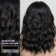 New Women's Short Curly Water Wave Lace Front Wig - Black