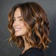 New Women's Short Curly Water Wave Lace Front Wig - Black