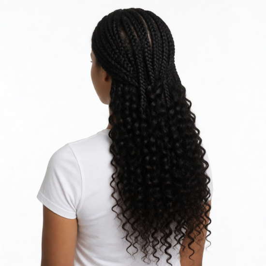 Large Wave Curly Wig | Crochet Braid Hair Extension | Feather Texture