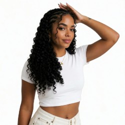 Large Wave Curly Wig | Crochet Braid Hair Extension | Feather Texture
