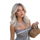 Chemical Fiber Short Wavy Women's Wig Full Hand-Knitted Natural and Comfortable
