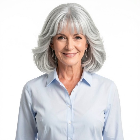 Natural Blonde Top Hairpiece with Transparent Ombre Bangs for Concealing Thin Hair – Adds Volume and Blends Seamlessly