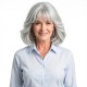 Natural Blonde Top Hairpiece with Transparent Ombre Bangs for Concealing Thin Hair – Adds Volume and Blends Seamlessly