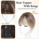Golden Breathable Full Lace Topper: Natural White Hair Cover with Invisible Hairline for Women.