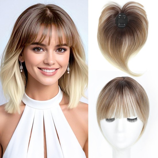 Golden Breathable Full Lace Topper: Natural White Hair Cover with Invisible Hairline for Women.