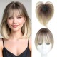 Golden Breathable Full Lace Topper: Natural White Hair Cover with Invisible Hairline for Women.