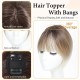Golden Breathable Full Lace Topper: Natural White Hair Cover with Invisible Hairline for Women.