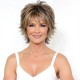 Short Wavy Hair for Middle-Aged Women | Light Blonde Linen Textured Wavy Hair | Synthetic Short Wig