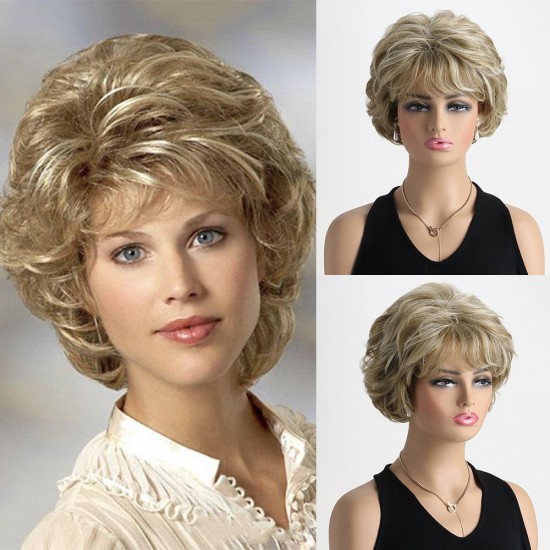 Women's Realistic Short Wavy Wig Cap | Breathable Mesh Base | Perfect for Daily Wear