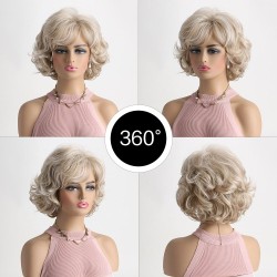Women's Realistic Short Wavy Wig Cap | Breathable Mesh Base | Perfect for Daily Wear