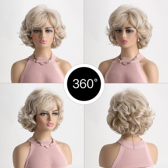Women's Realistic Short Wavy Wig Cap | Breathable Mesh Base | Perfect for Daily Wear