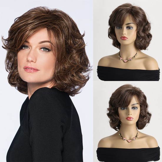 Women's Realistic Short Wavy Wig Cap | Breathable Mesh Base | Perfect for Daily Wear
