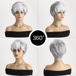 New Fashion Wavy Short Wig with Slanted Bangs for Women, Mixed Colors - Bulk Wholesale for AliExpress