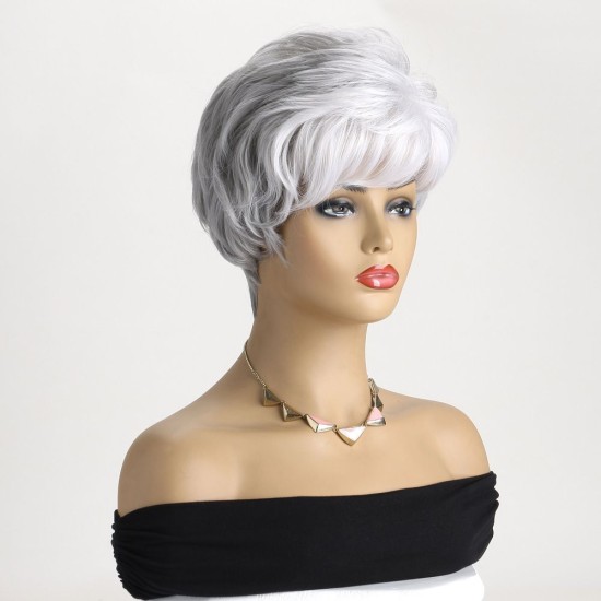 New Fashion Wavy Short Wig with Slanted Bangs for Women, Mixed Colors - Bulk Wholesale for AliExpress