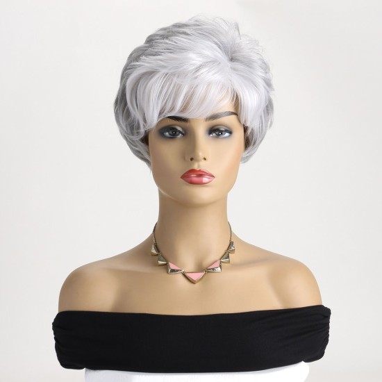 New Fashion Wavy Short Wig with Slanted Bangs for Women, Mixed Colors - Bulk Wholesale for AliExpress