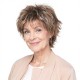Ombre White Hair Wig Cap for Elderly Women | Short Curly Style