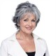 Ombre White Hair Wig Cap for Elderly Women | Short Curly Style