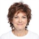 Ombre White Hair Wig Cap for Elderly Women | Short Curly Style