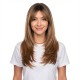 Long Layered Bangs Full Wig with C-shaped Sidebangs for Women